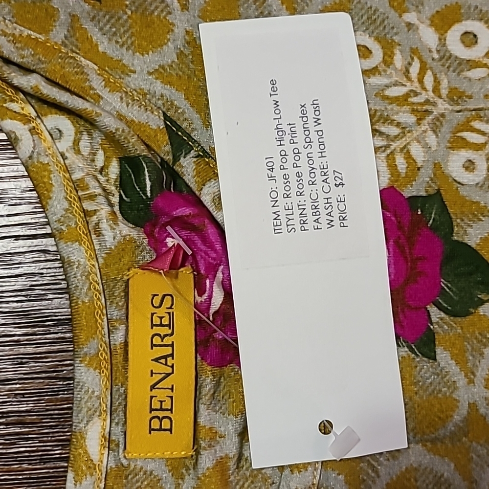 NWT Benares Patterned Shirt - Size Small - Picture 8 of 8